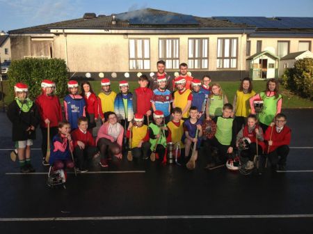 Tyrone Senior County Hurler Josh Ferguson attended our school and brought some cups and shields to show our keen hurlers.
