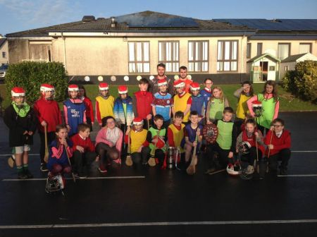 Tyrone Senior County Hurler Josh Ferguson attended our school and brought some cups and shields to show our keen hurlers.